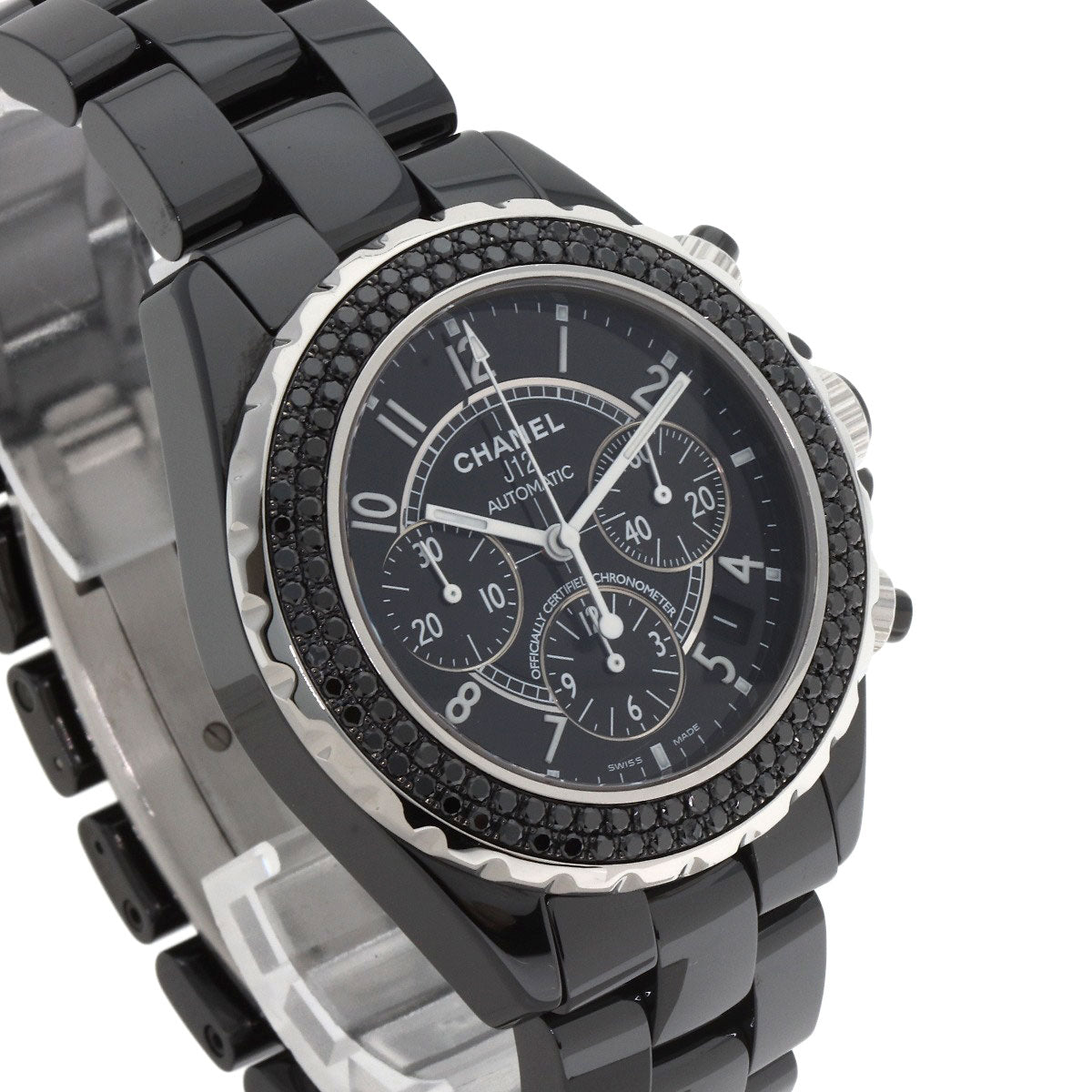 シャネル H1419 J12 41mm ベゼル ブラックダイヤモンド 腕時計 中古 商品画像5