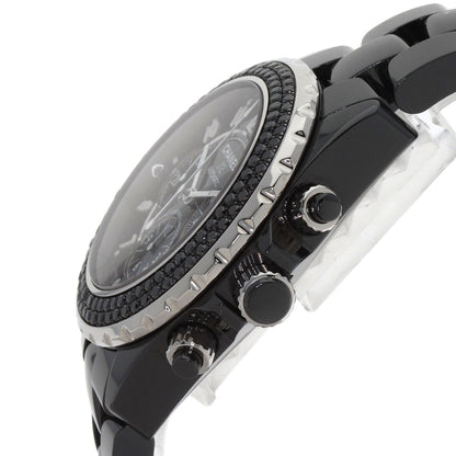 CHANEL シャネル H1419 J12 41mm ベゼル ブラックダイヤモンド 腕時計 セラミック メンズ 中古
