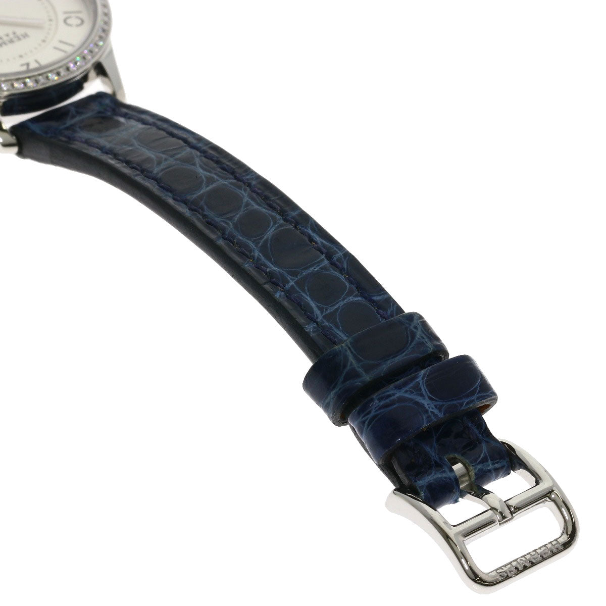 HERMES エルメス CA2.130 スリムドゥ ダイヤモンド 腕時計 SS レディース 中古