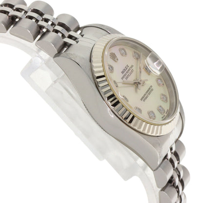 ROLEX ロレックス 69174NG デイトジャスト 10P ダイヤモンド 腕時計 SS レディース 中古