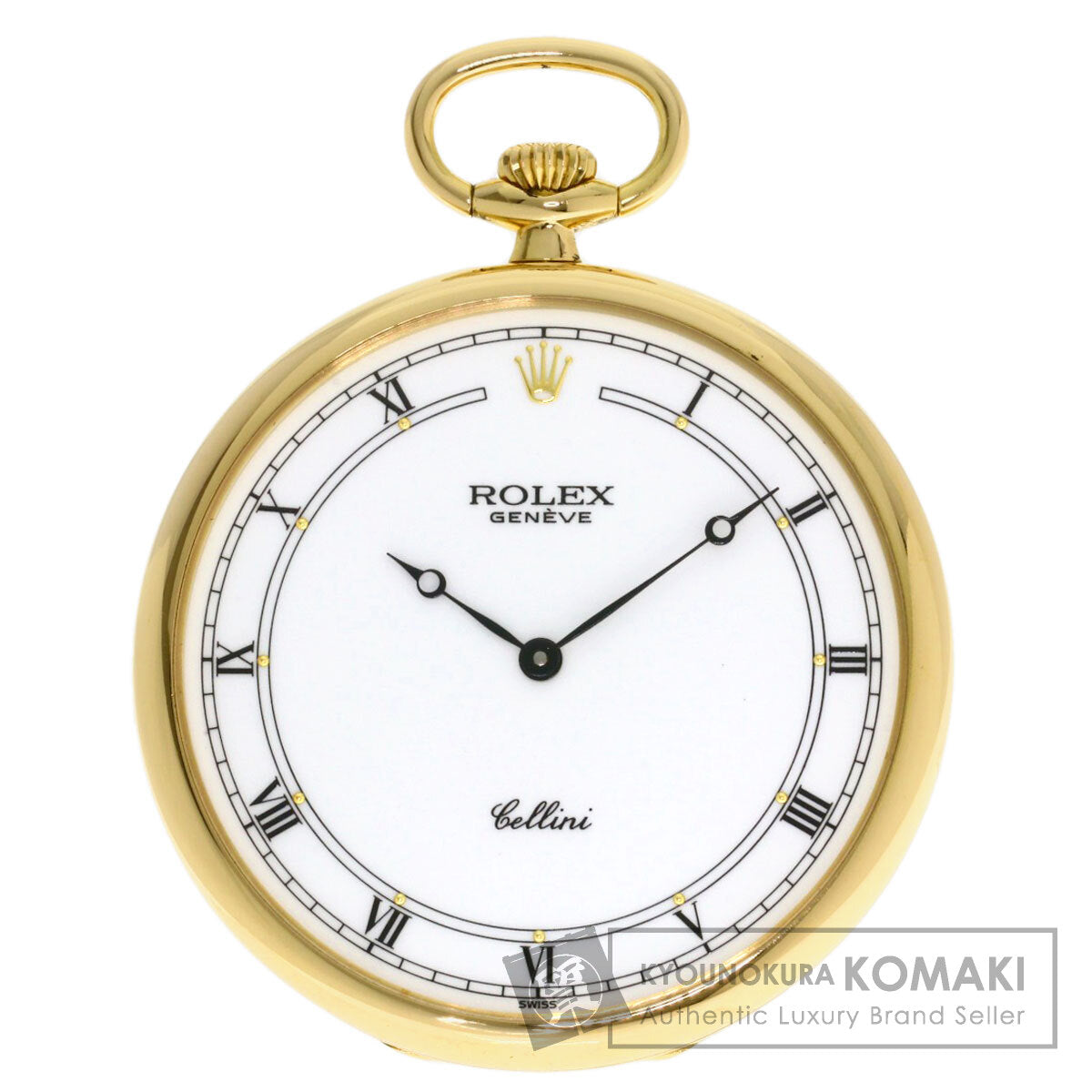 ROLEX ロレックス 3761/8 チェリーニ ホワイトローマン 懐中時計 腕時計 K18YG メンズ 中古