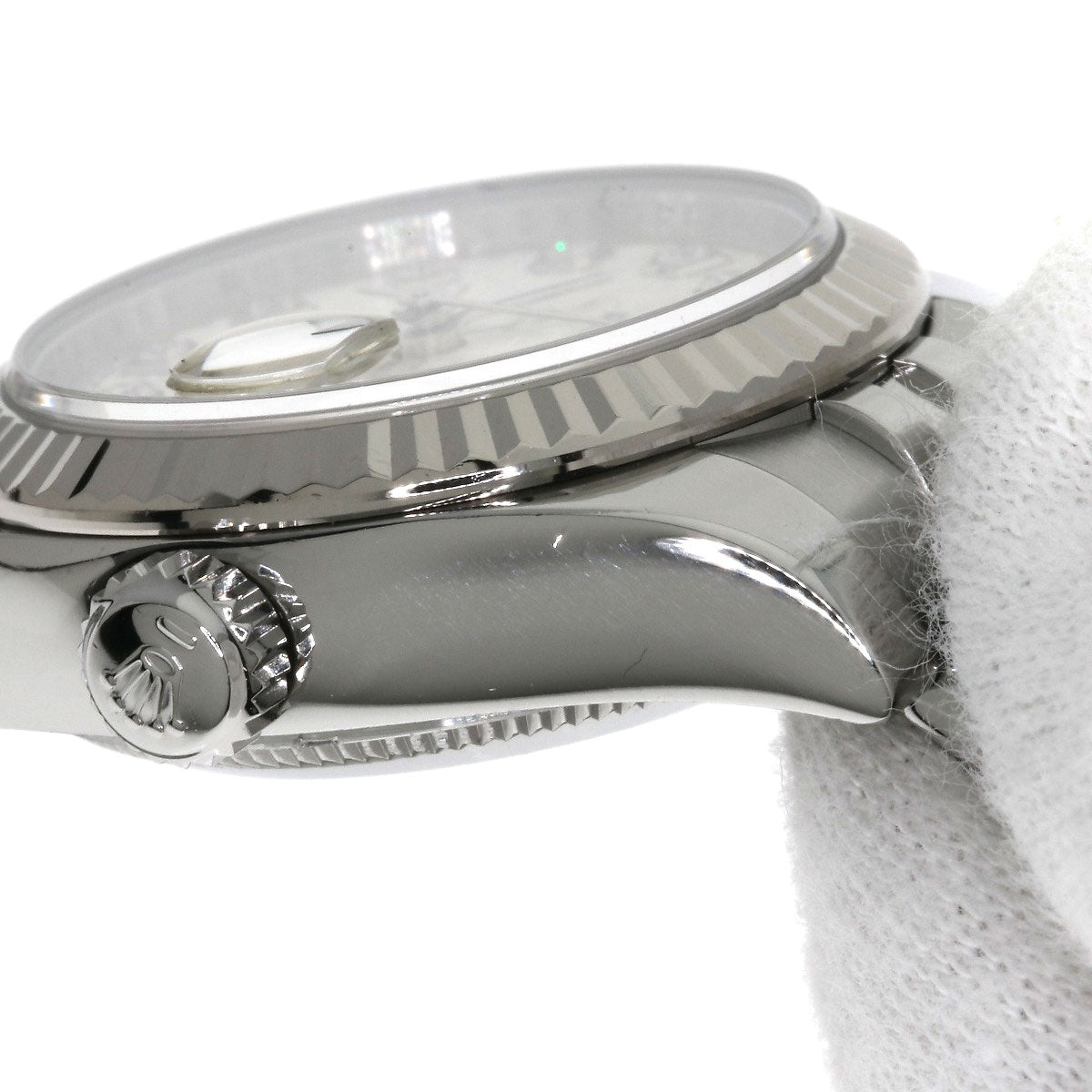 ROLEX ロレックス 179174G デイトジャスト 10P ダイヤモンド 腕時計 SS レディース 中古