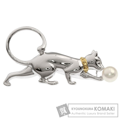 ミキモト キャットモチーフ アコヤパール 真珠 ブローチ 中古 商品画像1
