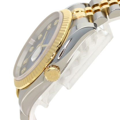 ROLEX ロレックス 116233G デイトジャスト 10P ダイヤモンド ブルーグラデーション 腕時計 SS メンズ 中古