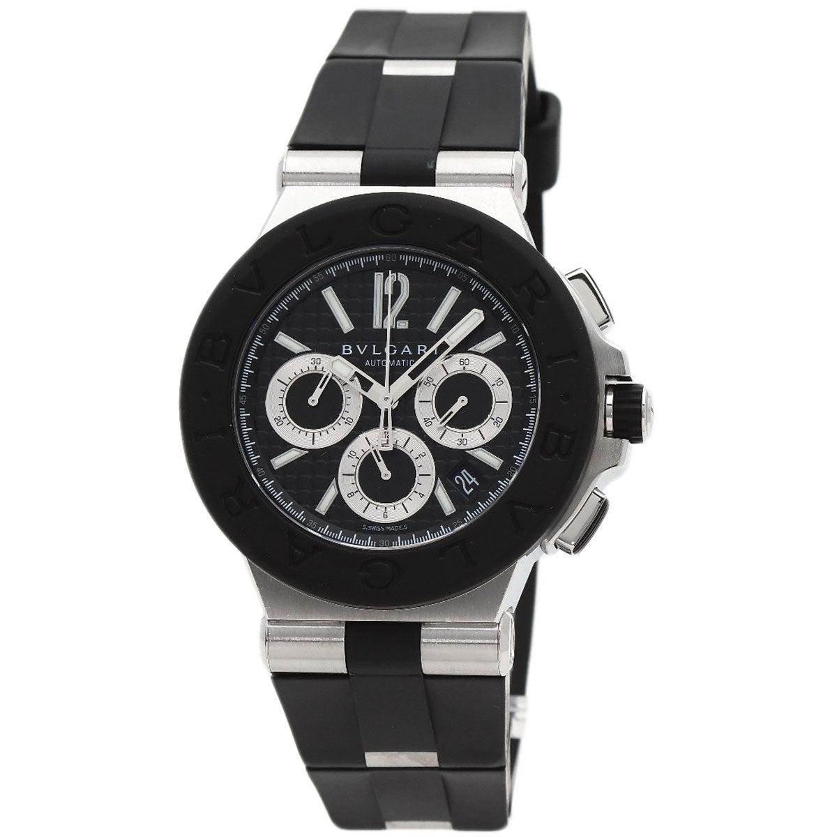 BVLGARI ブルガリ DG42SVCH ディアゴノ クロノグラフ 腕時計 SS メンズ 中古