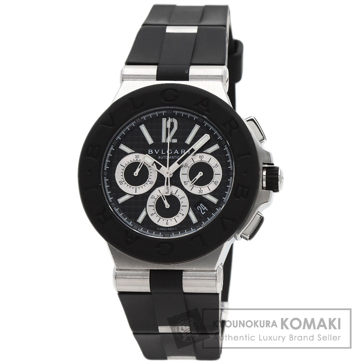 BVLGARI ブルガリ DG42SVCH ディアゴノ クロノグラフ 腕時計 SS メンズ 中古