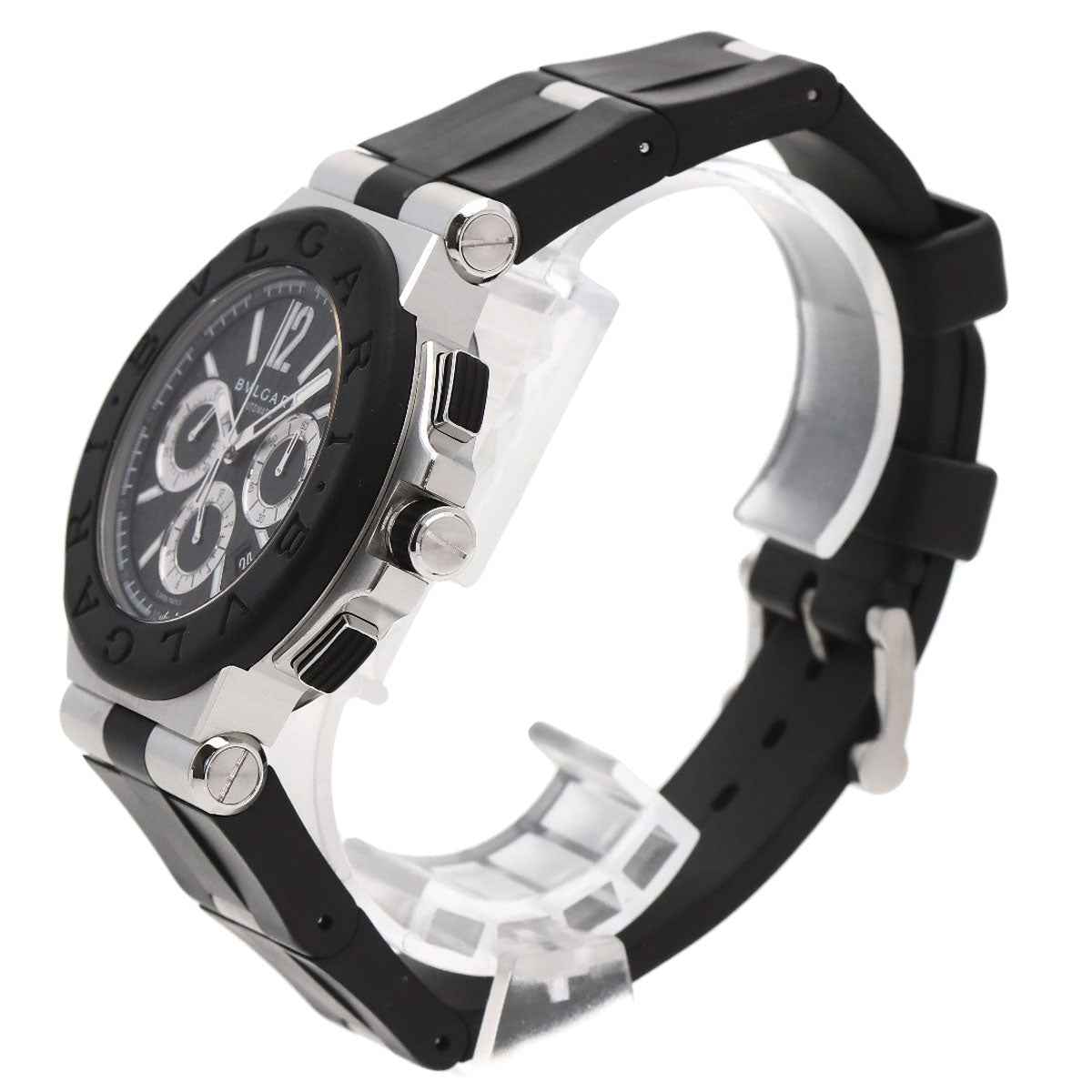 BVLGARI ブルガリ DG42SVCH ディアゴノ クロノグラフ 腕時計 SS メンズ 中古