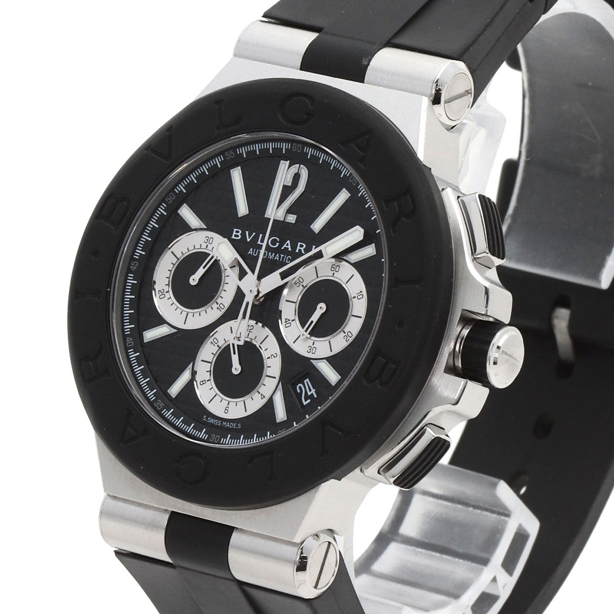 BVLGARI ブルガリ DG42SVCH ディアゴノ クロノグラフ 腕時計 SS メンズ 中古