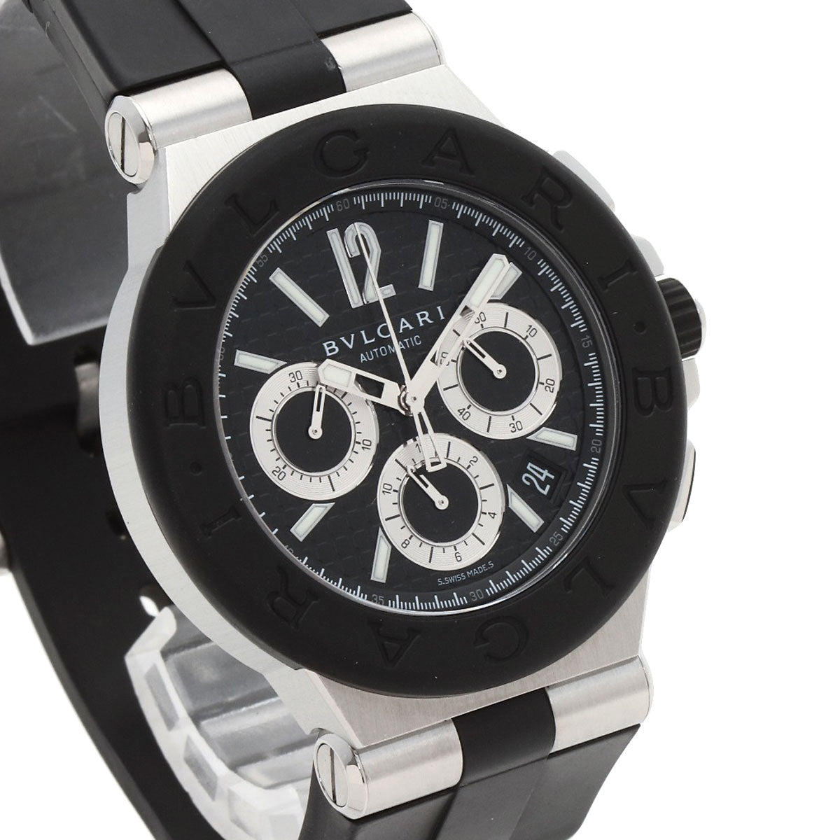 BVLGARI ブルガリ DG42SVCH ディアゴノ クロノグラフ 腕時計 SS メンズ 中古