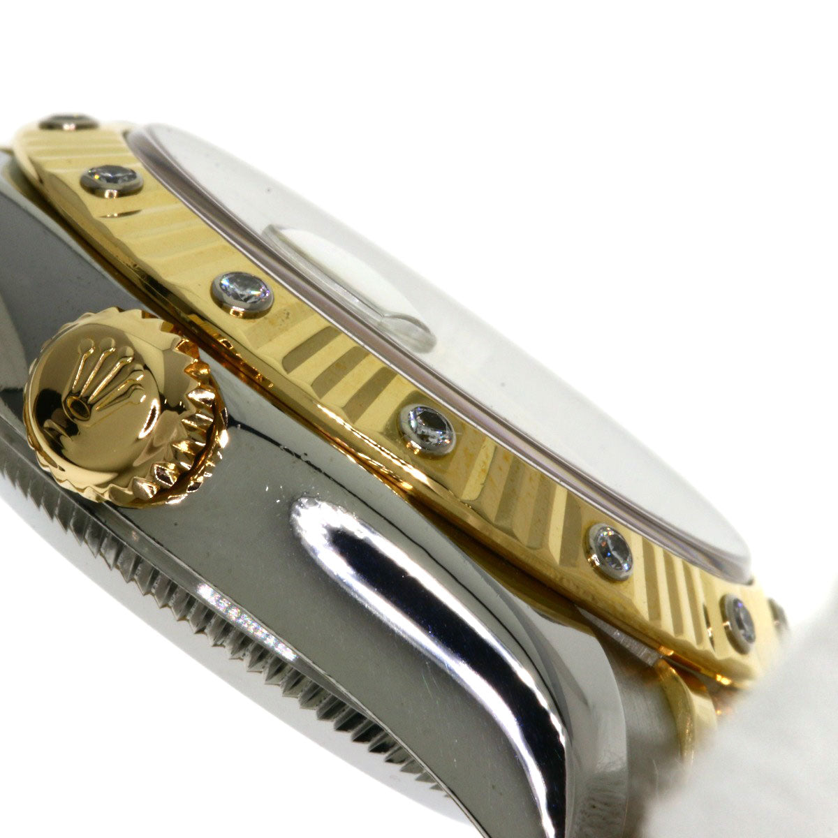 ROLEX ロレックス 179313NG デイトジャスト 10P ベゼルダイヤモンド 腕時計 SS レディース 中古