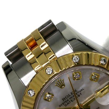 ROLEX ロレックス 179313NG デイトジャスト 10P ベゼルダイヤモンド 腕時計 SS レディース 中古