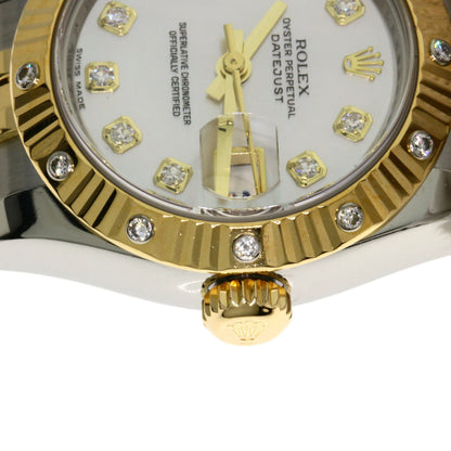 ROLEX ロレックス 179313NG デイトジャスト 10P ベゼルダイヤモンド 腕時計 SS レディース 中古