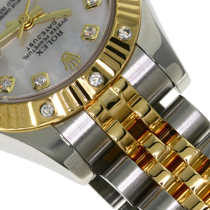 ROLEX ロレックス 179313NG デイトジャスト 10P ベゼルダイヤモンド 腕時計 SS レディース 中古