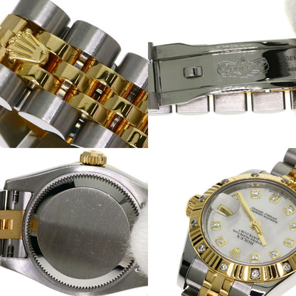 ROLEX ロレックス 179313NG デイトジャスト 10P ベゼルダイヤモンド 腕時計 SS レディース 中古