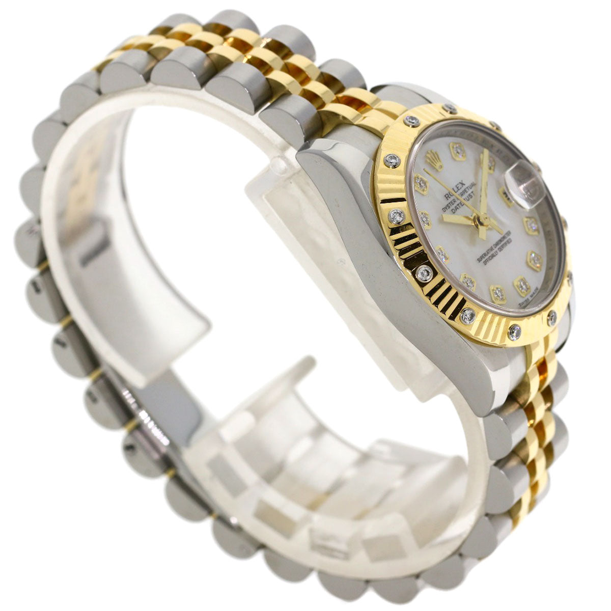 ROLEX ロレックス 179313NG デイトジャスト 10P ベゼルダイヤモンド 腕時計 SS レディース 中古