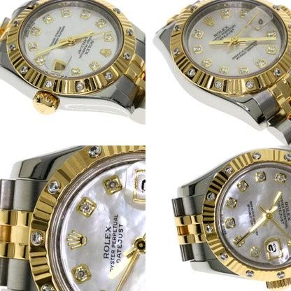 ROLEX ロレックス 179313NG デイトジャスト 10P ベゼルダイヤモンド 腕時計 SS レディース 中古