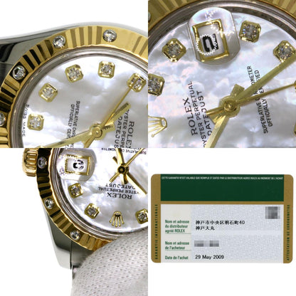 ROLEX ロレックス 179313NG デイトジャスト 10P ベゼルダイヤモンド 腕時計 SS レディース 中古