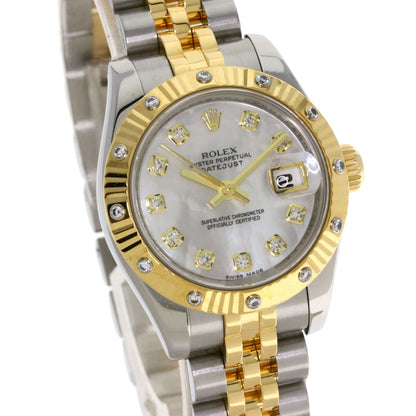 ROLEX ロレックス 179313NG デイトジャスト 10P ベゼルダイヤモンド 腕時計 SS レディース 中古