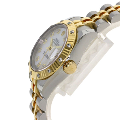 ROLEX ロレックス 179313NG デイトジャスト 10P ベゼルダイヤモンド 腕時計 SS レディース 中古