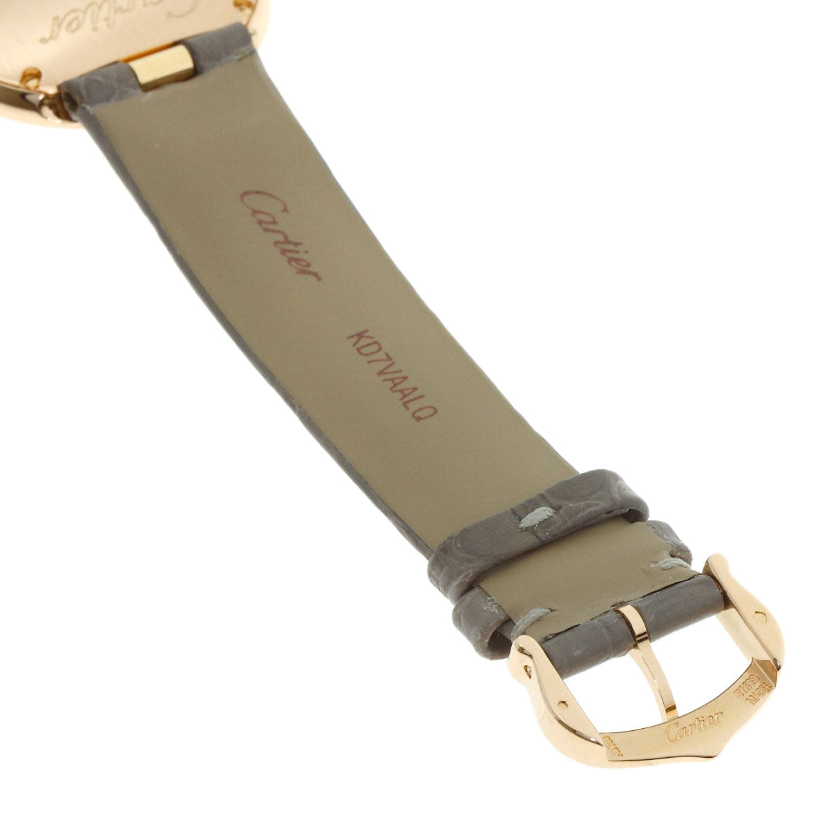 CARTIER カルティエ WJBL0008 バロン ブラン ドゥ カルティエ ベゼルダイヤモンド 腕時計 K18PG レディース 中古