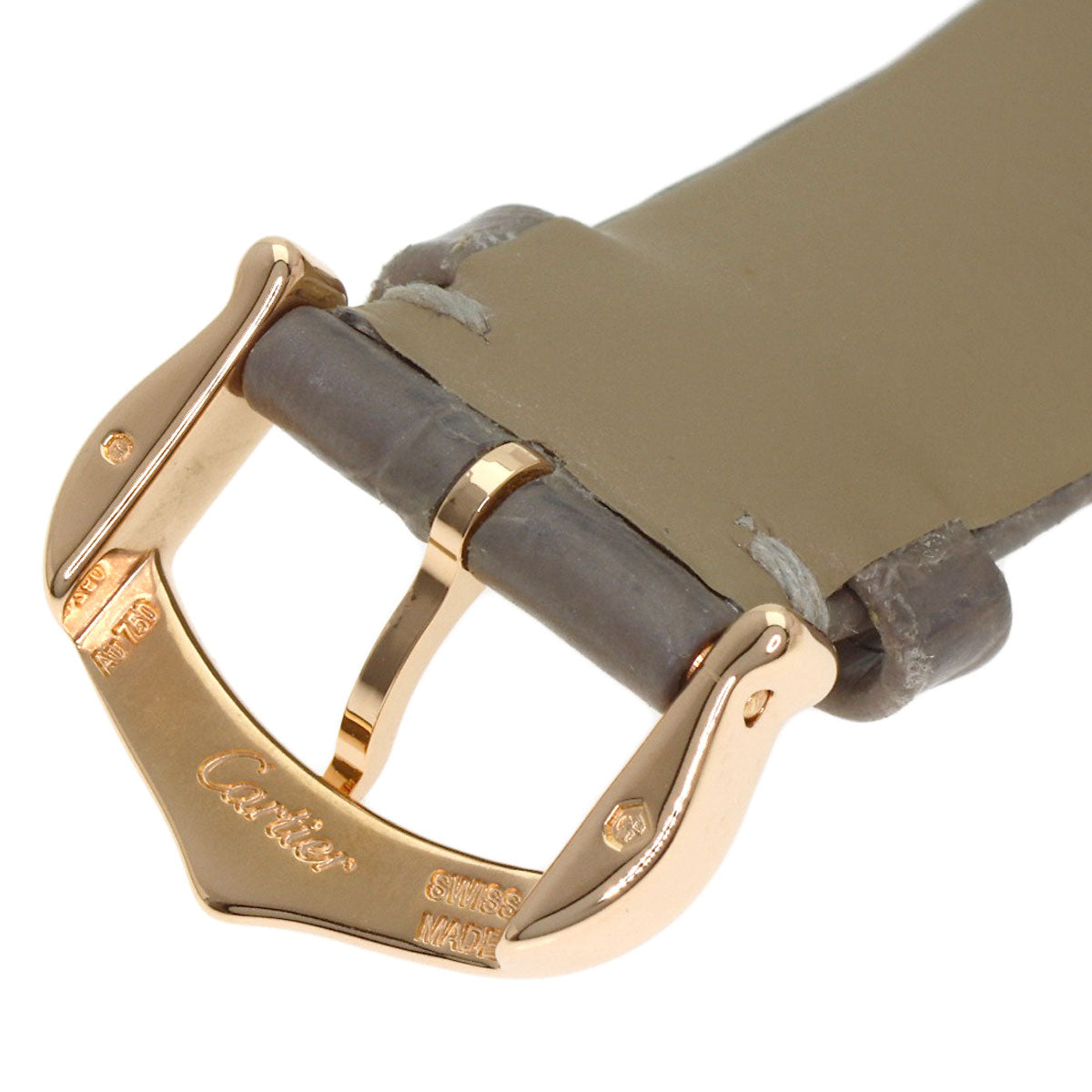 CARTIER カルティエ WJBL0008 バロン ブラン ドゥ カルティエ ベゼルダイヤモンド 腕時計 K18PG レディース 中古