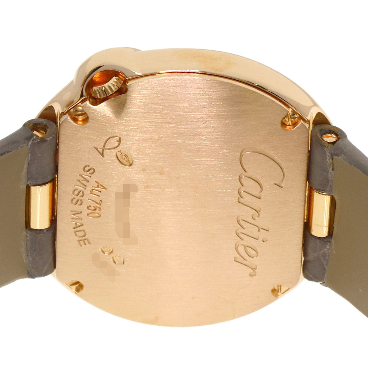 CARTIER カルティエ WJBL0008 バロン ブラン ドゥ カルティエ ベゼルダイヤモンド 腕時計 K18PG レディース 中古