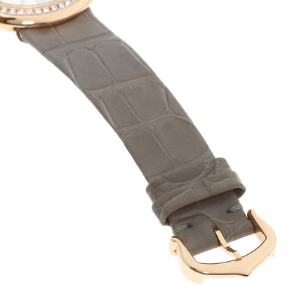 CARTIER カルティエ WJBL0008 バロン ブラン ドゥ カルティエ ベゼルダイヤモンド 腕時計 K18PG レディース 中古