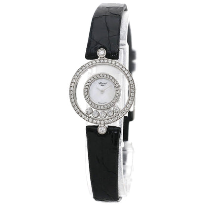 Chopard ショパール ハッピーダイヤモンド シェル 腕時計 K18WG レディース 中古