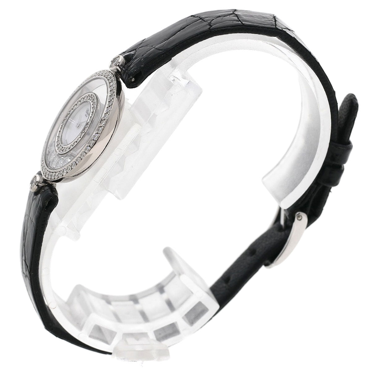 Chopard ショパール ハッピーダイヤモンド シェル 腕時計 K18WG レディース 中古