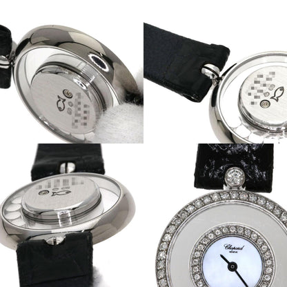Chopard ショパール ハッピーダイヤモンド シェル 腕時計 K18WG レディース 中古