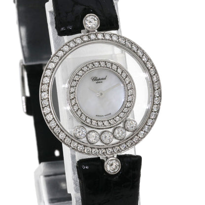 Chopard ショパール ハッピーダイヤモンド シェル 腕時計 K18WG レディース 中古