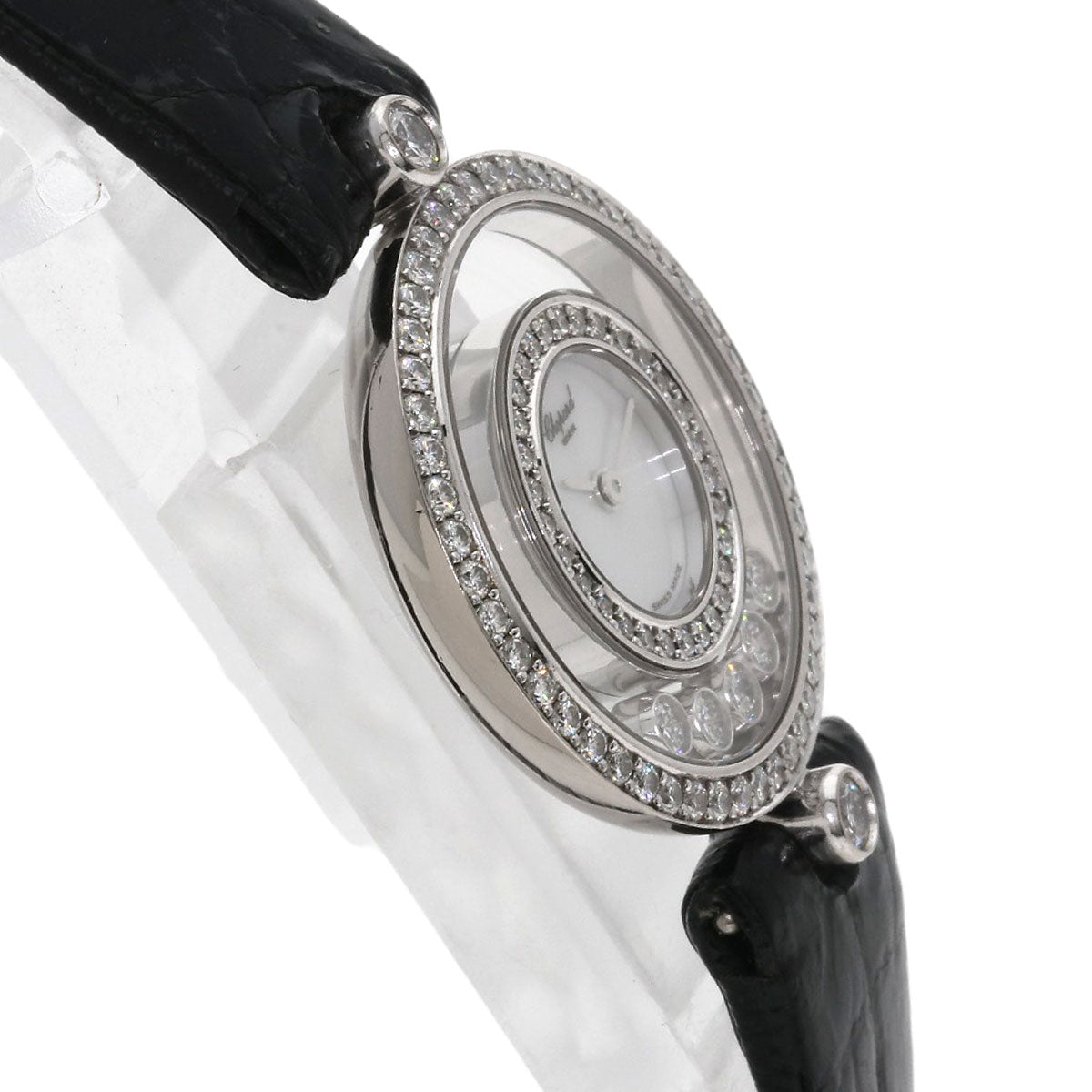 Chopard ショパール ハッピーダイヤモンド シェル 腕時計 K18WG レディース 中古