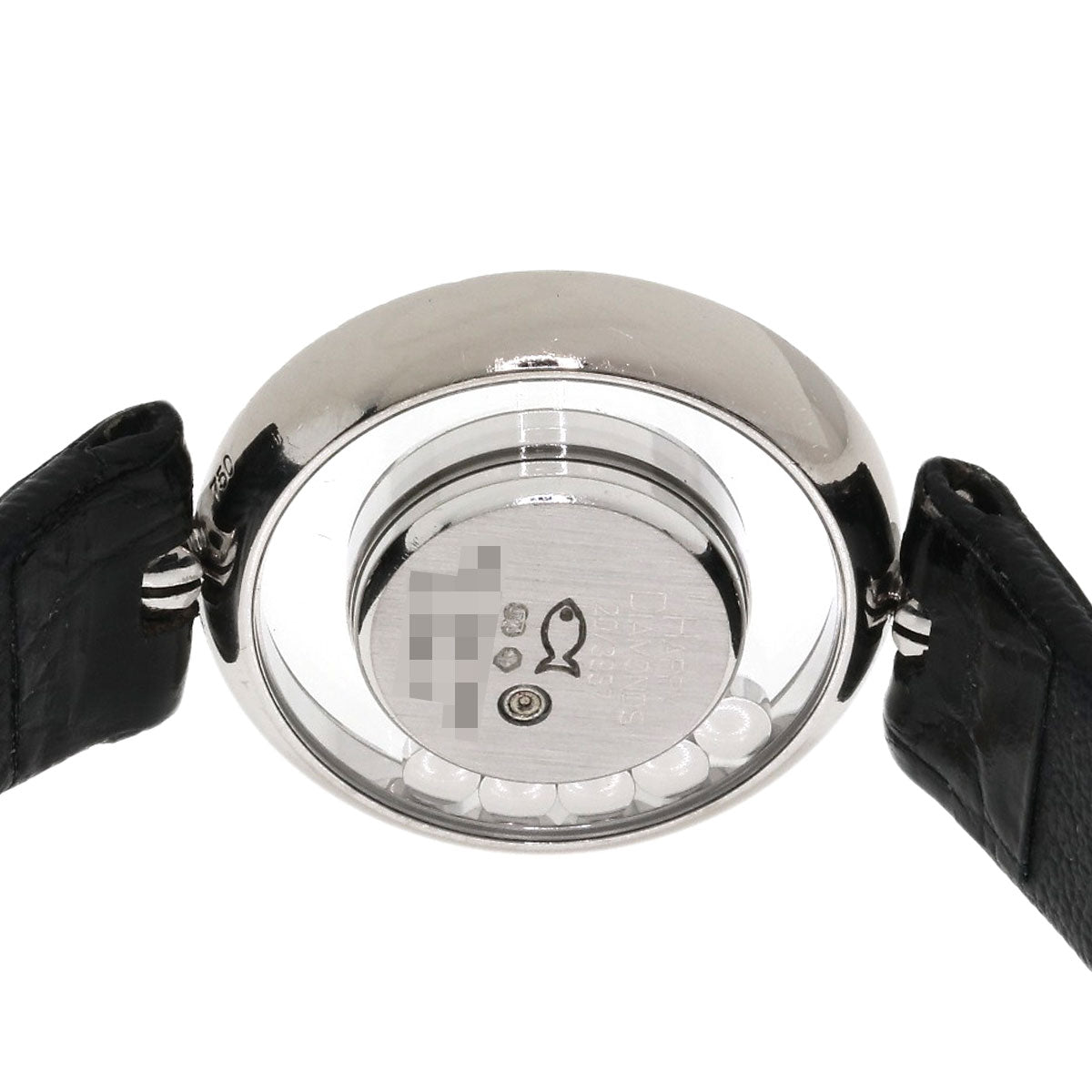 Chopard ショパール ハッピーダイヤモンド シェル 腕時計 K18WG レディース 中古