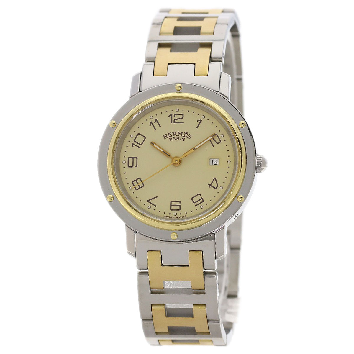 HERMES エルメス CL4.420 クリッパー 腕時計 SS ボーイズ 中古