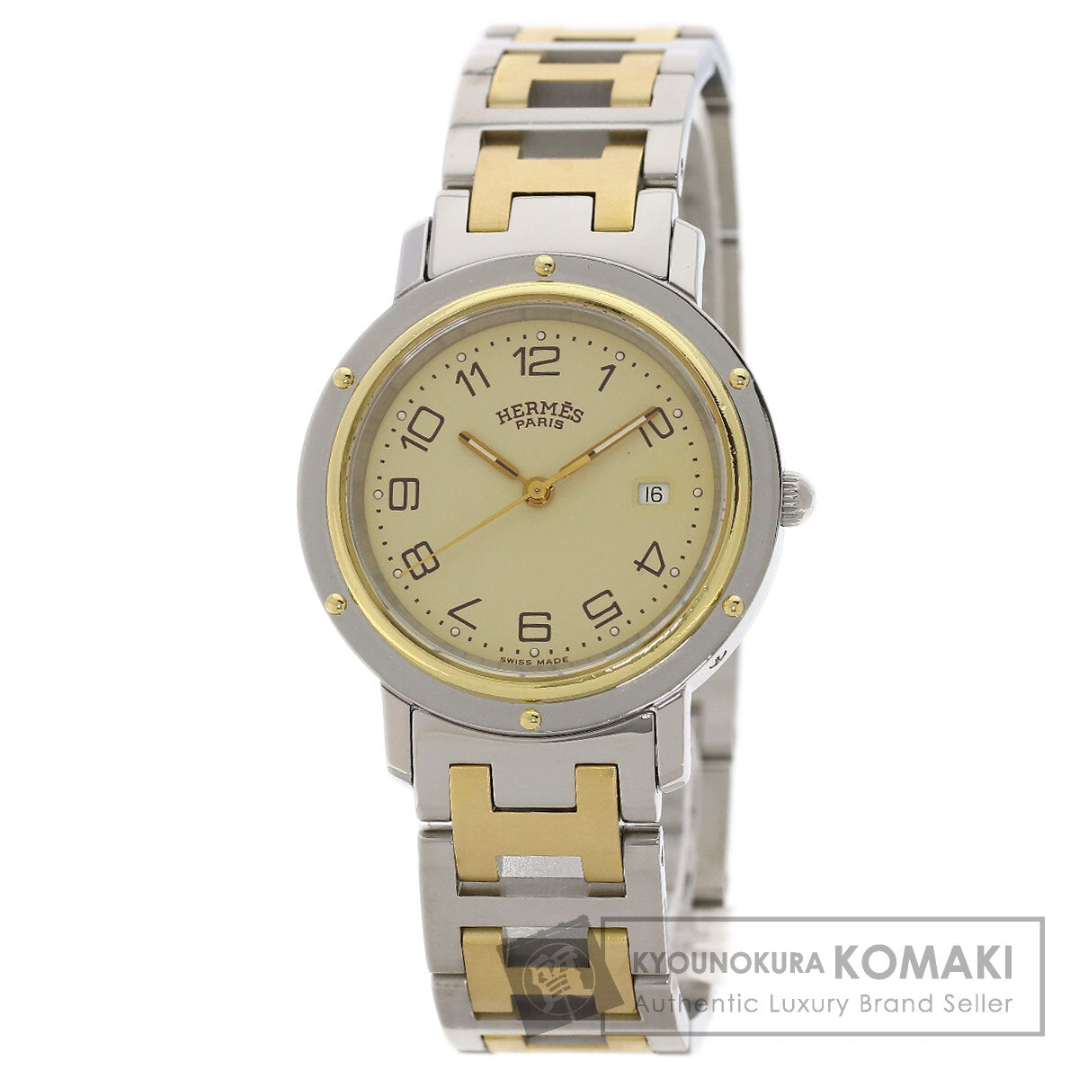 HERMES エルメス CL4.420 クリッパー 腕時計 SS ボーイズ 中古