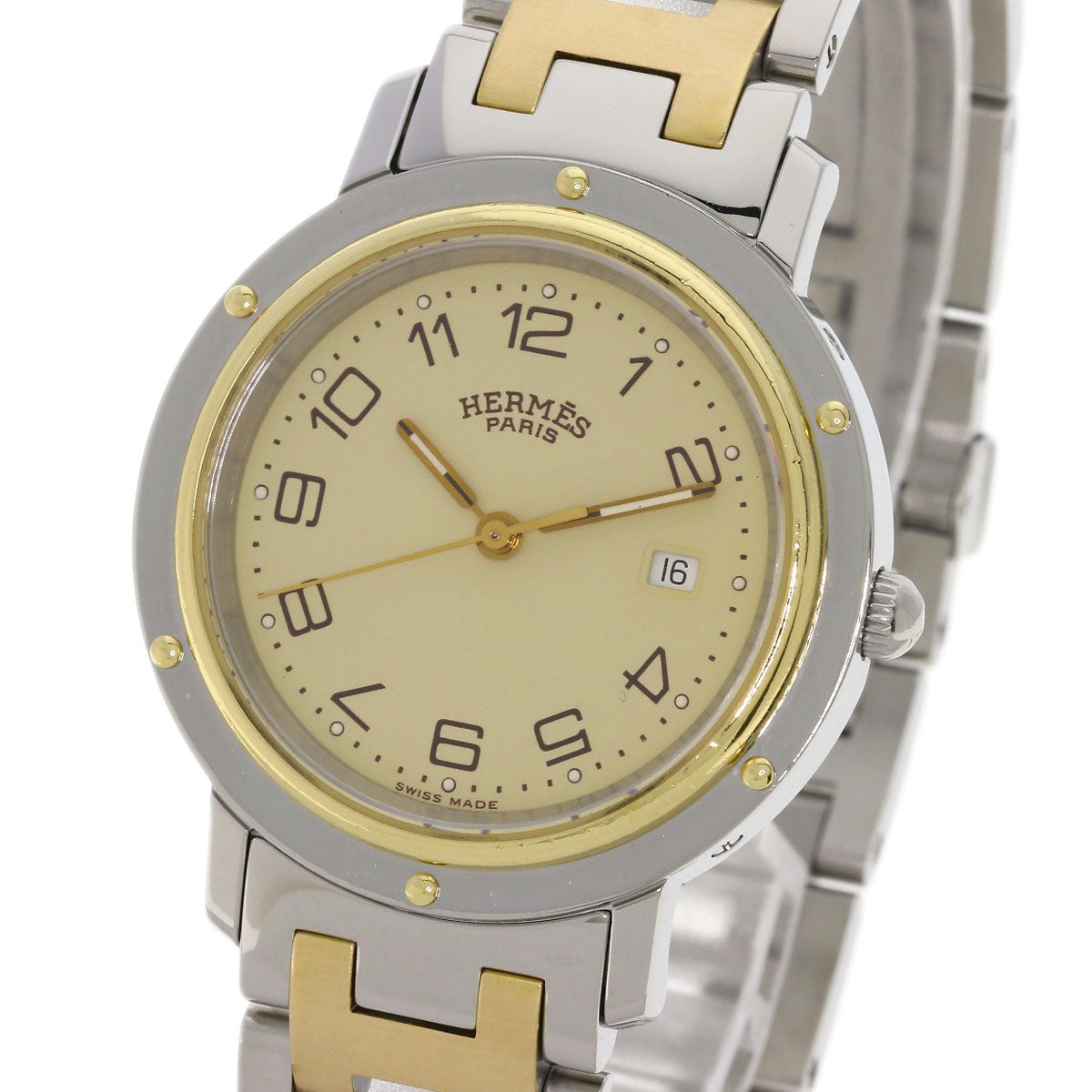 HERMES エルメス CL4.420 クリッパー 腕時計 SS ボーイズ 中古