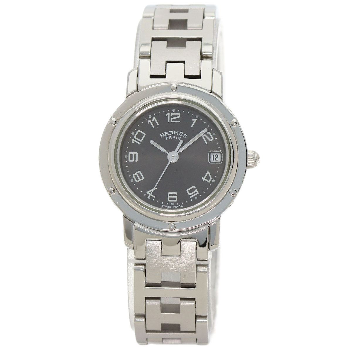 HERMES エルメス CL4.210 クリッパー 腕時計 SS レディース 中古