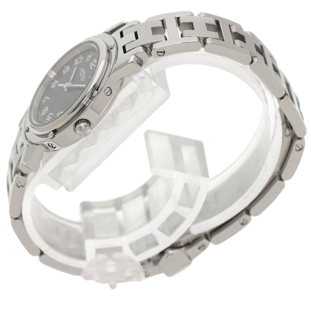 HERMES エルメス CL4.210 クリッパー 腕時計 SS レディース 中古