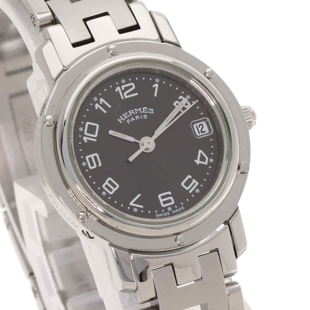 HERMES エルメス CL4.210 クリッパー 腕時計 SS レディース 中古