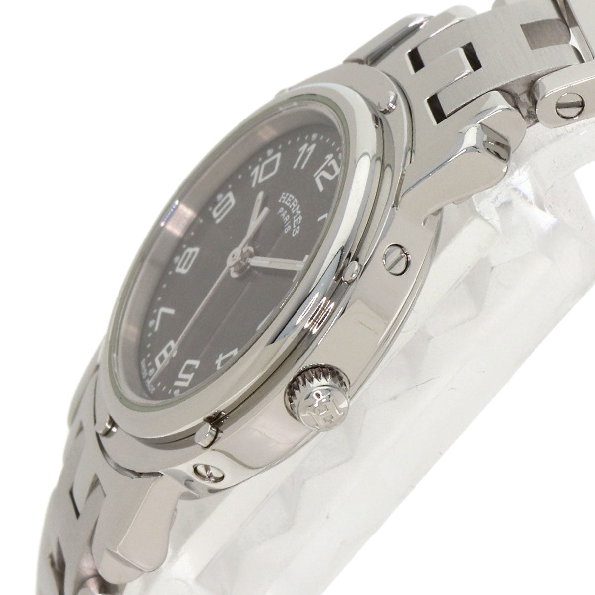 HERMES エルメス CL4.210 クリッパー 腕時計 SS レディース 中古