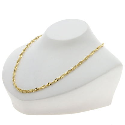 SELECT JEWELRY セレクトジュエリー スクリュー チェーン 44cm ネックレス K18YG レディース 中古