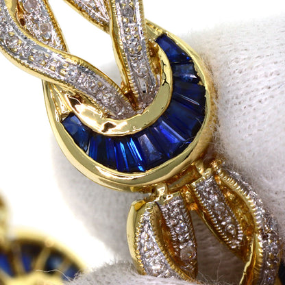 SELECT JEWELRY セレクトジュエリー サファイア ダイヤモンド ブレスレット K18YG レディース 中古