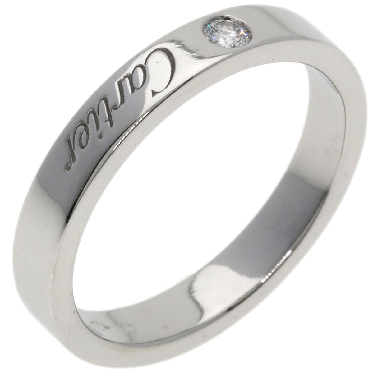 CARTIER カルティエ エングレー ブド 1P ダイヤモンド #50 リング・指輪 PT950 レディース 中古