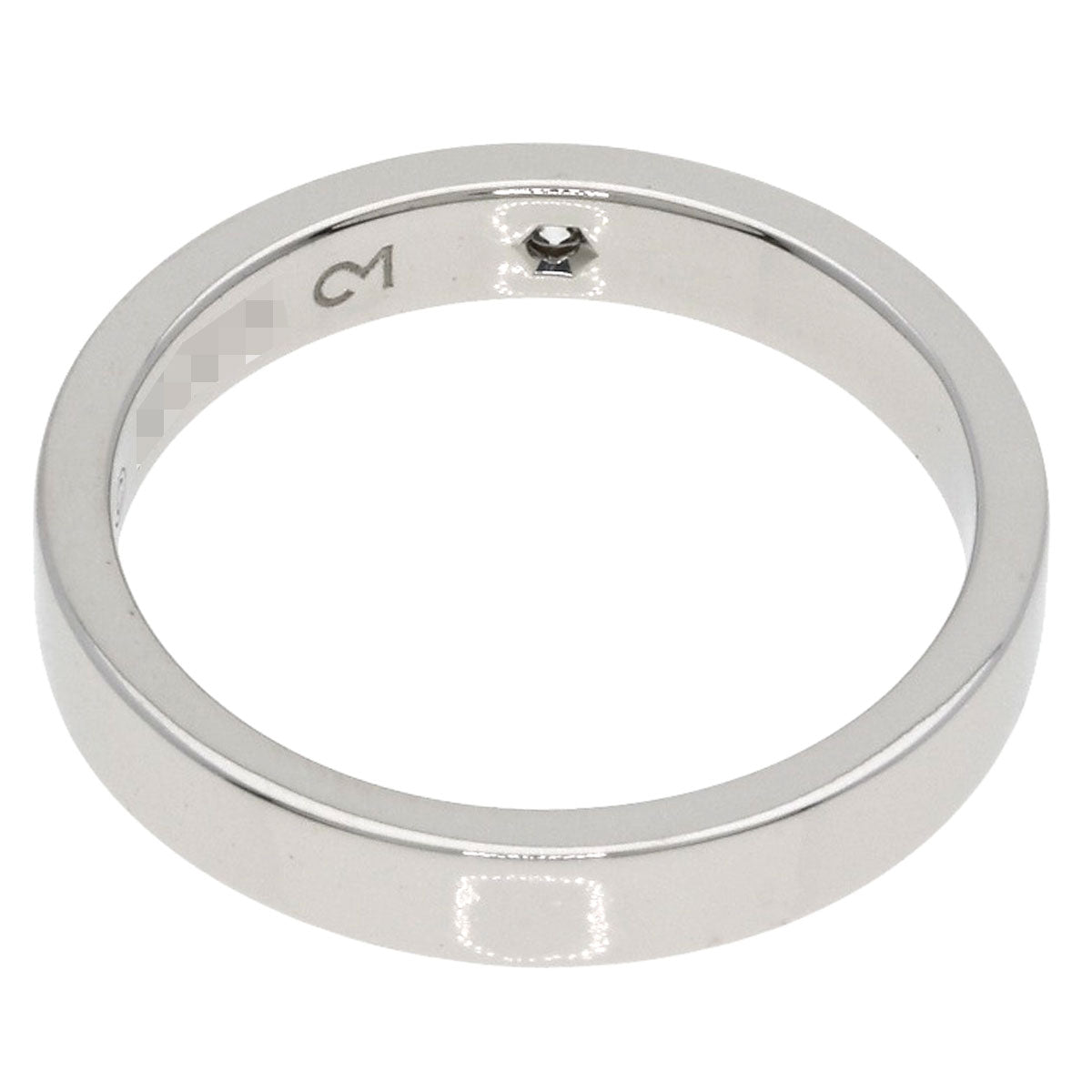 CARTIER カルティエ エングレー ブド 1P ダイヤモンド #50 リング・指輪 PT950 レディース 中古