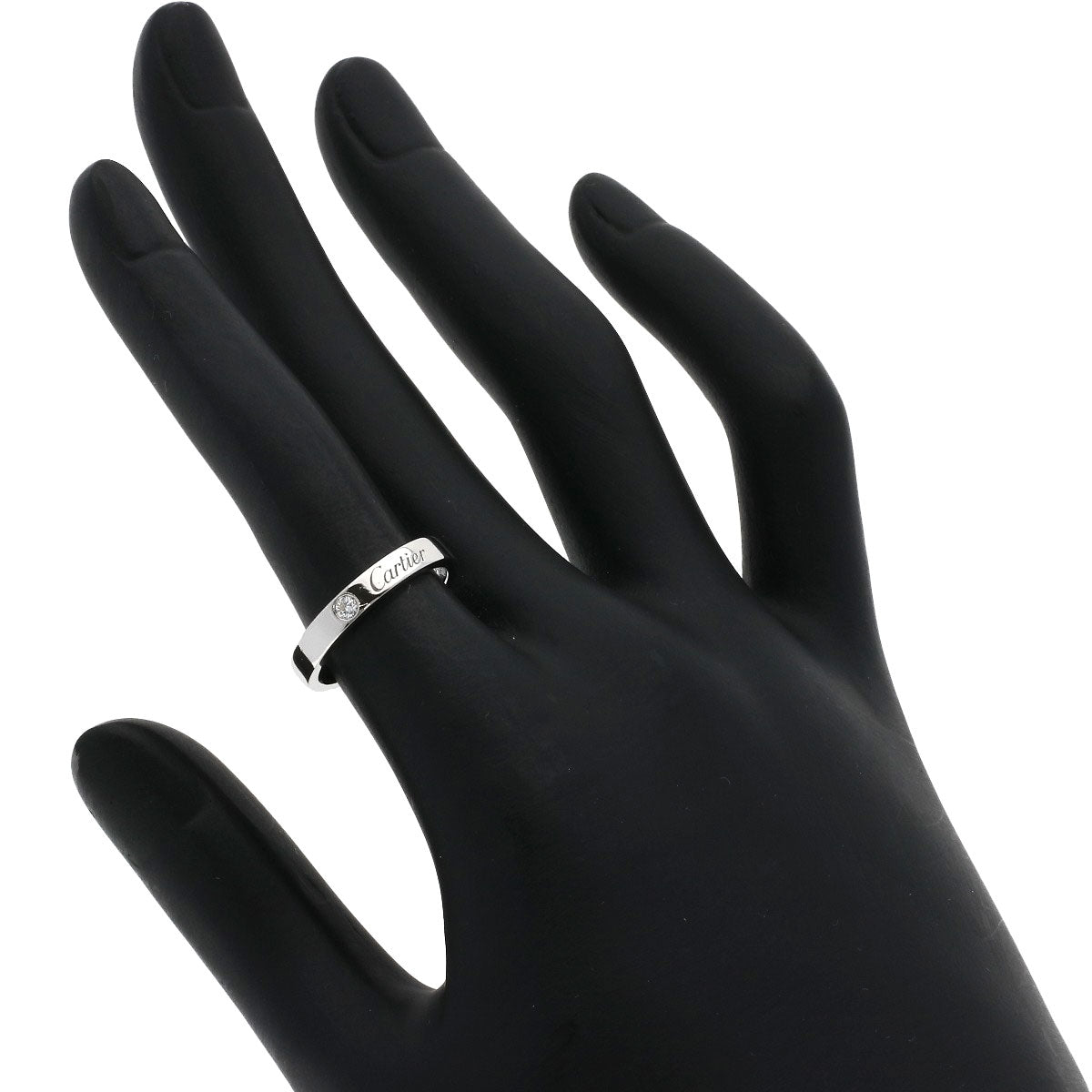 CARTIER カルティエ エングレー ブド 1P ダイヤモンド #50 リング・指輪 PT950 レディース 中古
