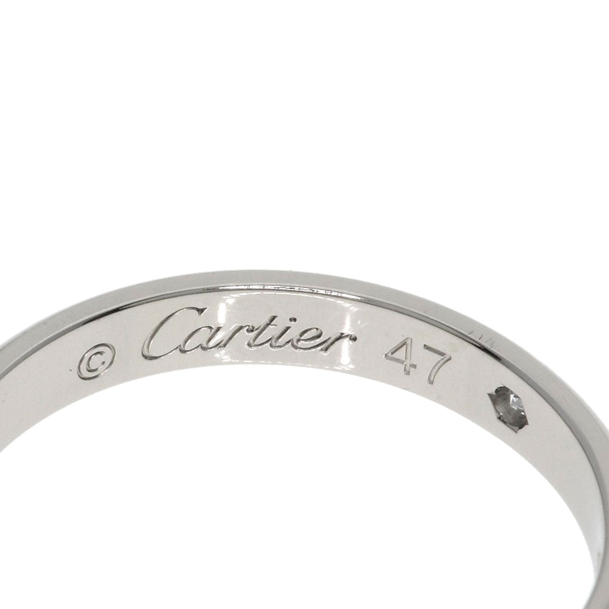 CARTIER カルティエ ウェディング 3P ダイヤモンド #47 リング・指輪 PT950 レディース 中古