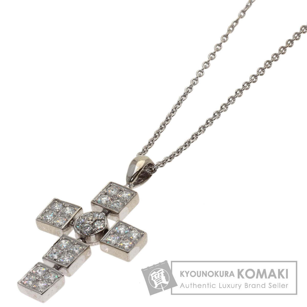 ブルガリ ルチア ラテンクロス ダイヤモンド ネックレス 中古 商品画像1