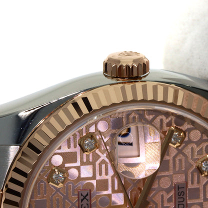ROLEX ロレックス 116231G デイトジャスト 10P ダイヤモンド 腕時計 SS メンズ 中古