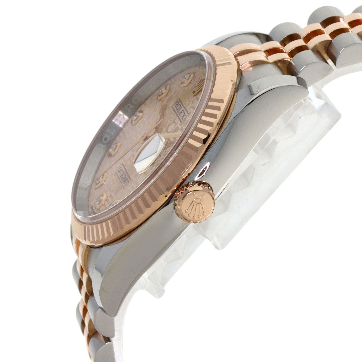 ROLEX ロレックス 116231G デイトジャスト 10P ダイヤモンド 腕時計 SS メンズ 中古