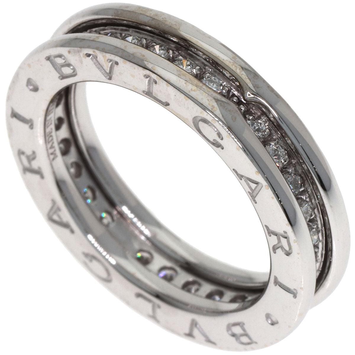 BVLGARI ブルガリ B-zero1 ビーゼロワン 1バンド ダイヤモンド XS #50 リング・指輪 K18WG レディース 中古